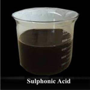 sulphonic acid in a beaker, half filled. Used for Liquid soap production