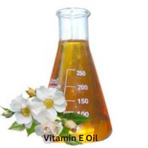 Vitamin E Oil in a conical flask: For liquid soap production